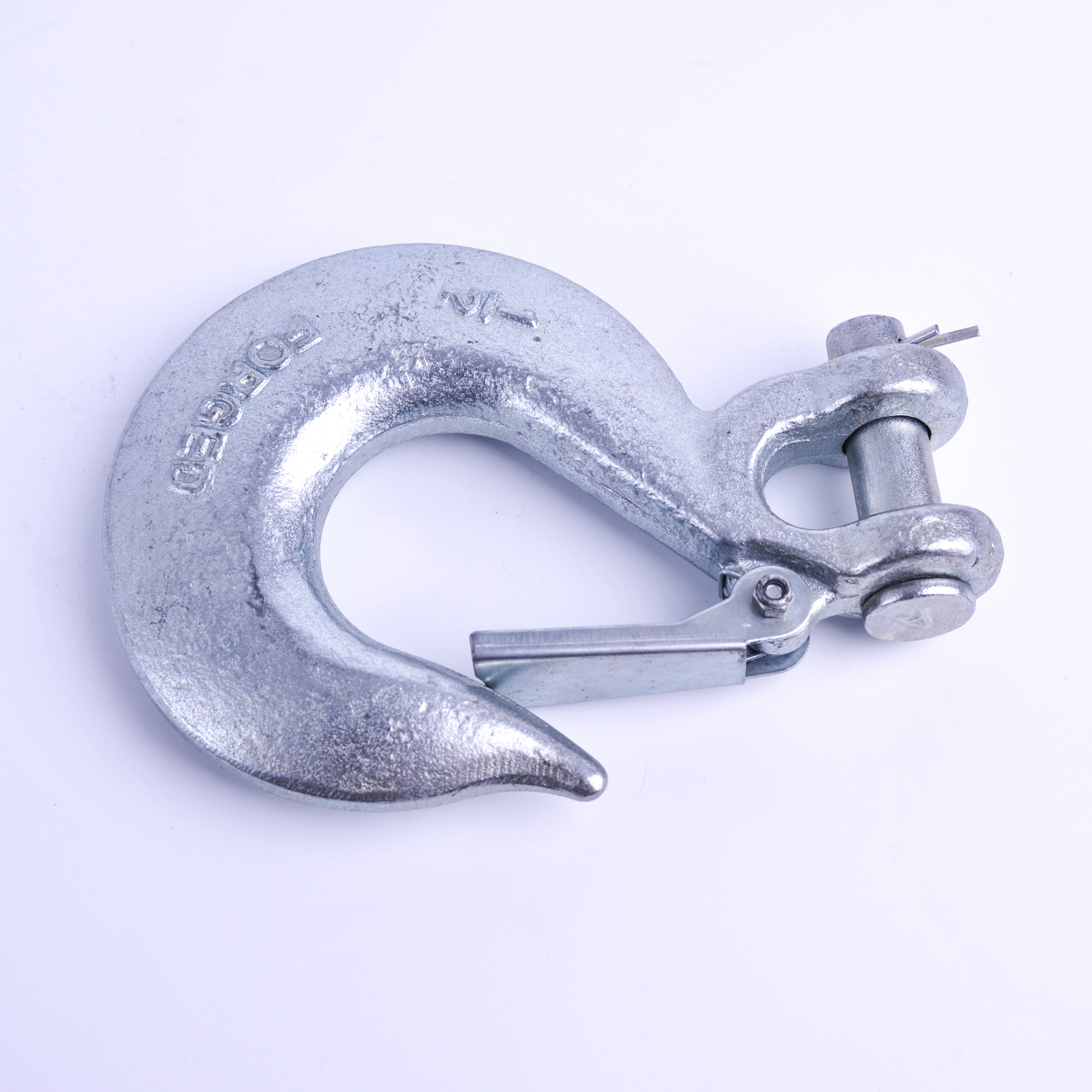 TowNation forged clevis slip hook with safety latch, zinc plated, for trailer safety chain assemblies