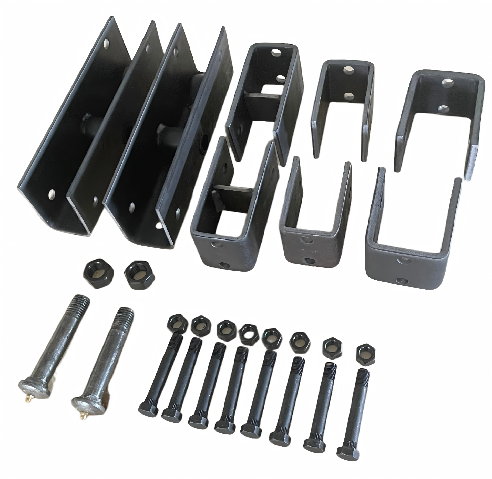 TowNation SHK7000 tandem axle slipper spring hanger kit with brackets, bolts and nuts